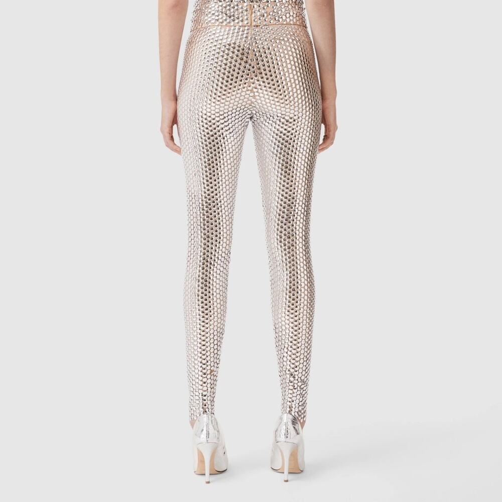 BURBERRY Metallic Paillette - embellished leggings NWT in Size 6 - Picture 4 of 4